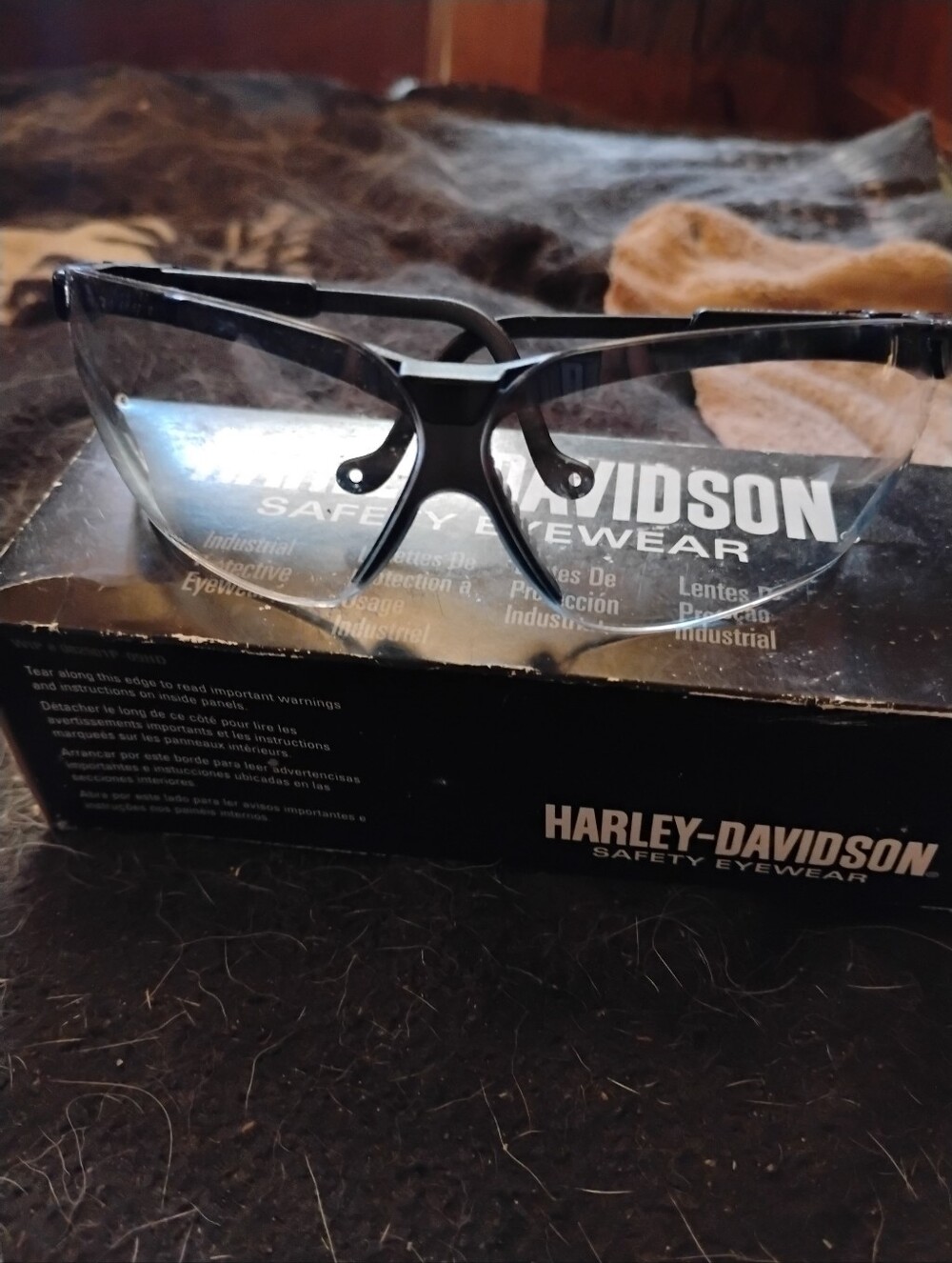 Harley Davidson Safety Eyewear HD601 HD006X HD600 Frame Clear Lens Hardcoat